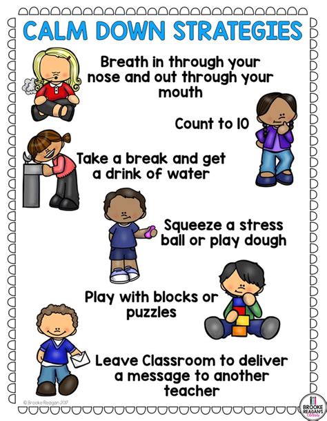 Calm Down Corner Area Calming Strategies Poster And Calm Down Tools
