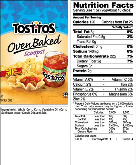 Experiment the mexican way with new tostitos. Tostitos Nutrition Facts And Ingredients - NutritionWalls