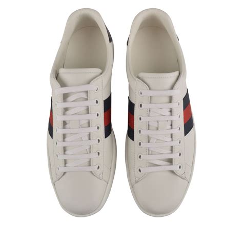 Gucci New Ace Web Trainers Men Low Trainers Flannels Fashion