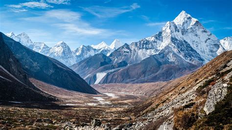 Himalaya Mountains Under Blue Sky During Daytime K Hd Nature Wallpapers Hd Wallpapers Id