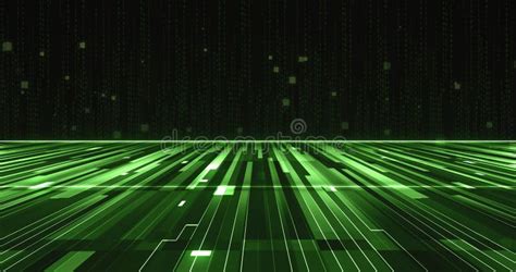 Cyberspace Landscape With Binary Code On The Background Abstract