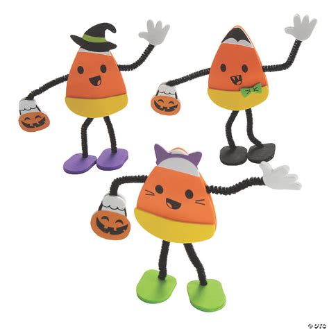 Halloween Candy Corn Characters In Costume Craft Kit Makes 12