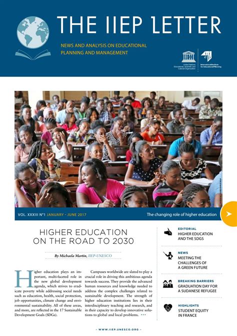 The Iiep Letter July 2016 The Changing Role Of Higher Education By