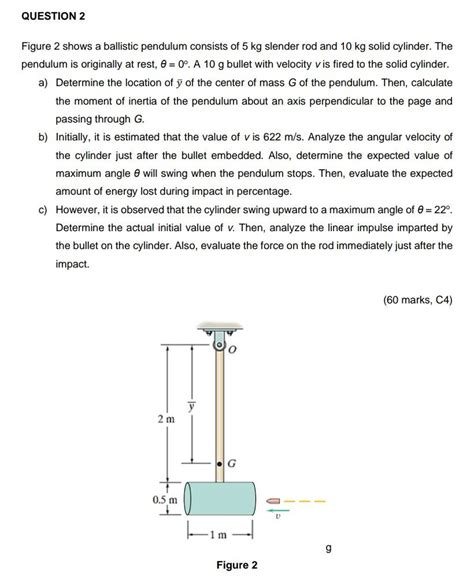 Solved Question Figure Shows A Ballistic Pendulum Chegg Com