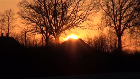 Dark Early Morning Winter Sunrise Stock Footage Video 100 Royalty