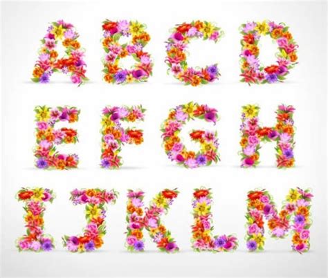 Flower Alphabet Letter Font Free Vector Download 13900 Free Vector