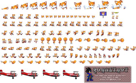 Sonic Mania Tails Sprite Sheet