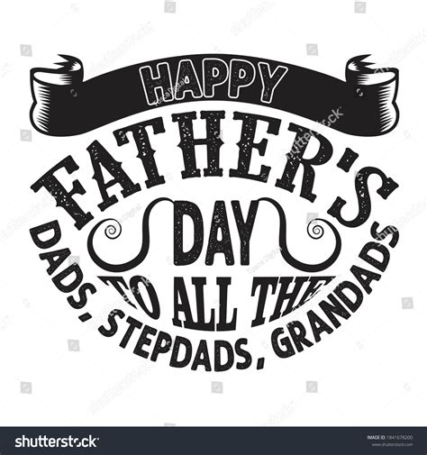 Happy Fathers Day All Dads Step เวกเตอร์สต็อก ปลอดค่าลิขสิทธิ์