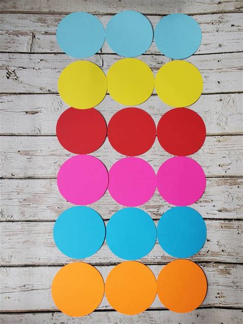 Circle Cut Out Paper Scrapbooking Paper Paper Circles Round Etsy