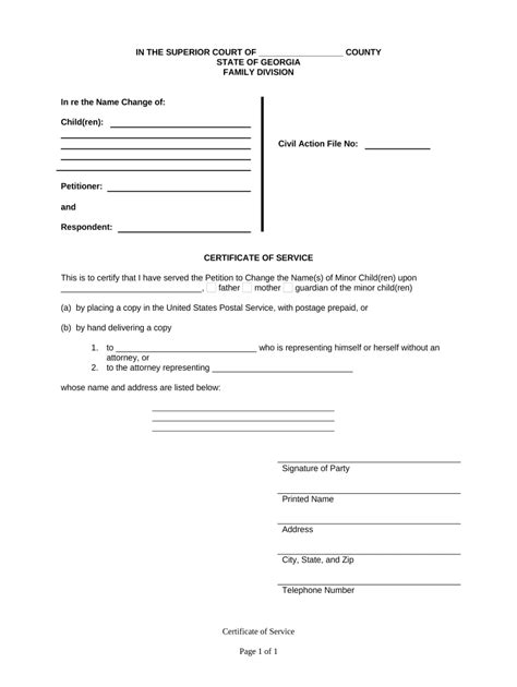 Ga Name Change Form Fill Out And Sign Printable Pdf Template