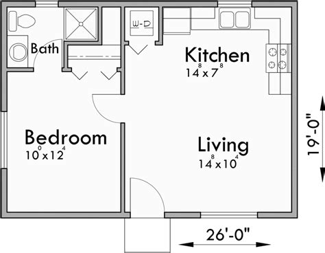 Small House Plans One Bedroom House Plans Under 500 Sqft Perfect In