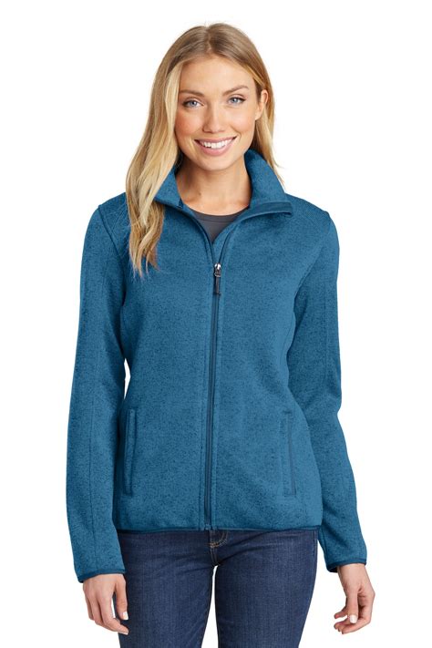 Port Authority Ladies Sweater Fleece Jacket Womens Full Zip Up L232 Ebay