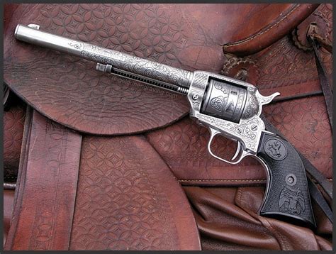 Engraved Colt Peacemaker Buntline 22 Revolver