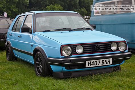 Blue Vw Golf Mk2 H407bnh Retro Rides Gathering 2016 Retro Motoring