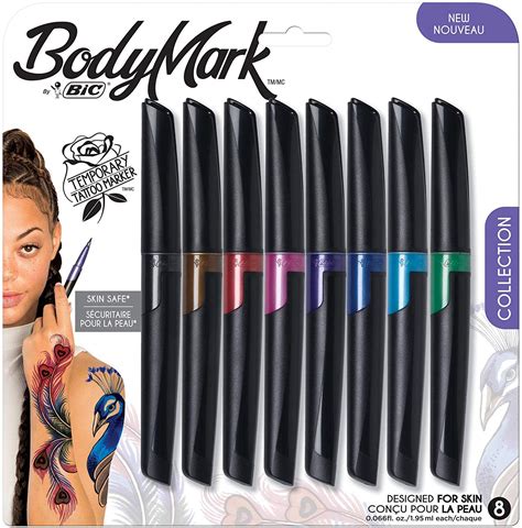 Buy Bodymark By Bic Temporary Tattoo Marker Skin Safe Flexible Brush