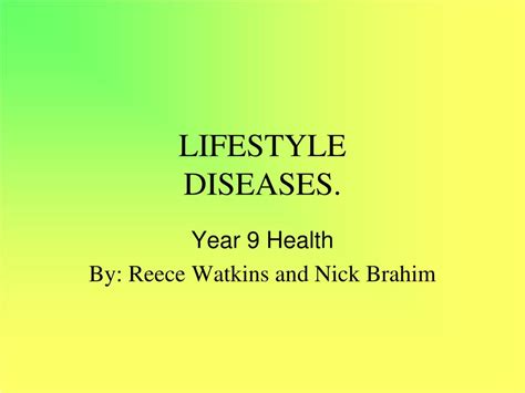 Ppt Lifestyle Diseases Powerpoint Presentation Free Download Id