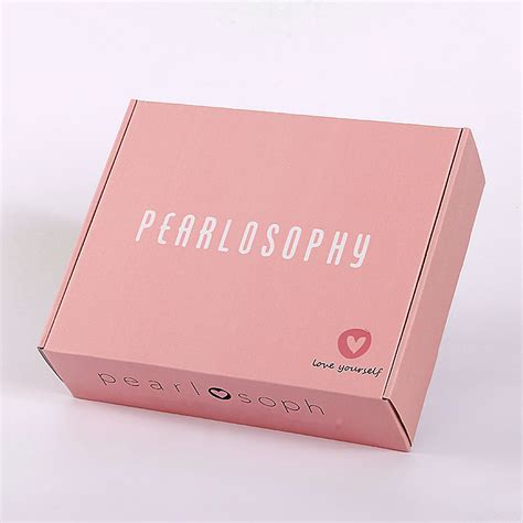 custom logo cardboard cartons shipping mailer box pink cosmetic set cosmetics mailing skin care