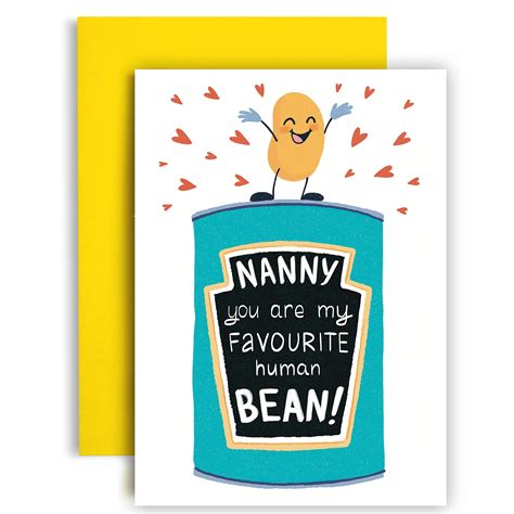 Buy Huxters Happy Birthday Card A5 Nanny Funny Card Nanny You Are My Favourite Human Bean