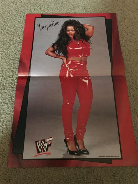Vintage MISS JACQUELINE MOORE WWF Centerfold Poster 1998 DIVA 1990s WCW