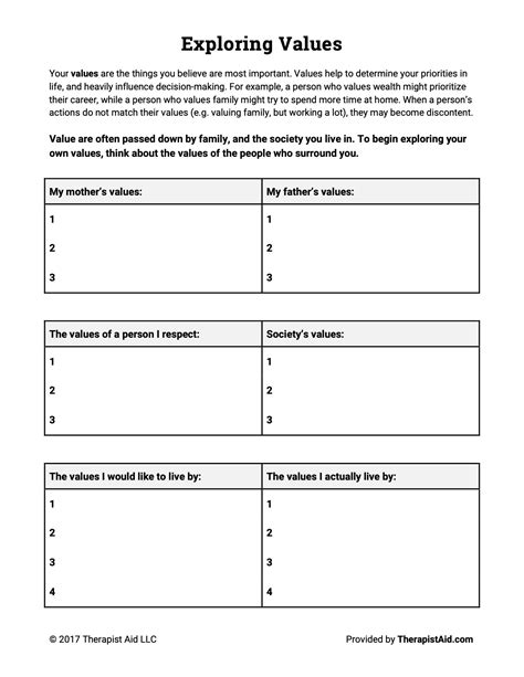 Free Printable Worksheets For Adults In Counseling