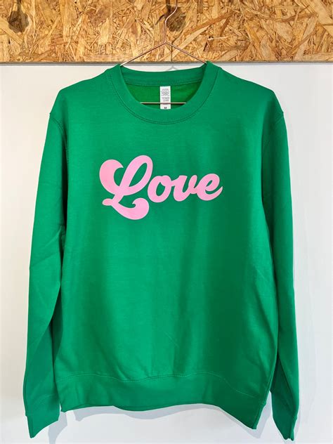 Love Sweatshirt Personalised Message Sweatshirt Valentines Etsy Uk