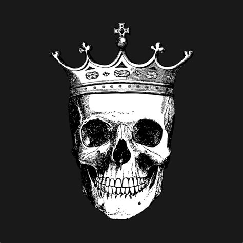 Skull King Skull With Crown Skull Wearing A Crown Vintage Skulls