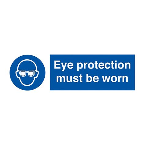 Safety Sign Eye Protection Must Be Worn 600x200 Mrs Scientific