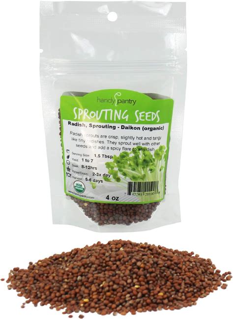 Amazon Com Handy Pantry Organic Radish Sprouting Seeds Oz Non Gmo