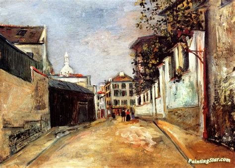 Rue Norvins Montmartre Artwork By Maurice Utrillo Oil Painting And Art