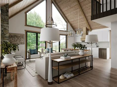 Before And After Modern Rustic Cabin Design Decorilla Modern Rustic