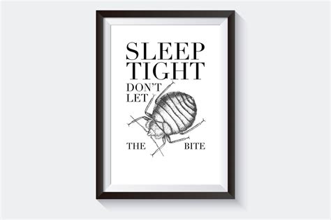 Sleep Tight Dont Let The Bedbugs Bite Bedroom Art Etsy