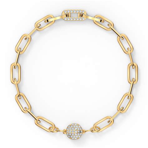 Swarovski The Elements Chain Bracelet White Gold Tone Plated