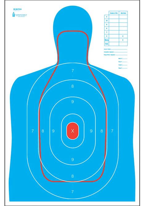 Action Target Rcb27eq100 B 27e And Fbi Q Combination Silhouette Paper