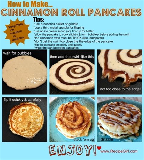 This recipe for pancakes makes the most perfect soft and fluffy pancakes. Cinnamon Roll Pancakes - Recipe Girl