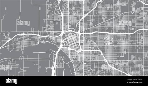 Urban Vector City Map Of Tulsa Oaklahoma United States Of America