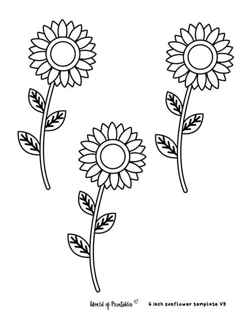 40 Best Sunflower Templates World Of Printables