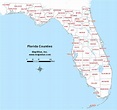 Map Of Florida Showing The Counties - Corene Charlotte