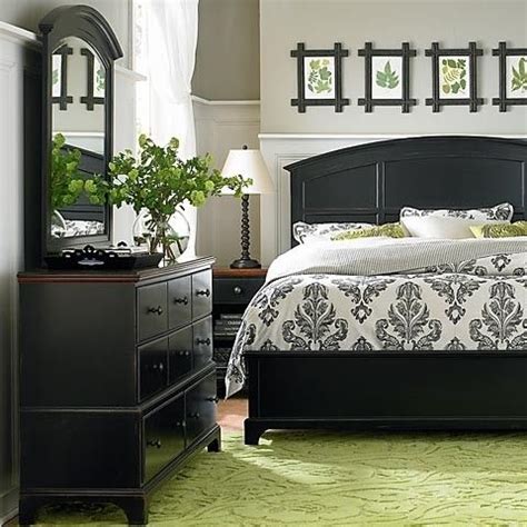 From bedframes to nightstands, bold black furniture makes any bedroom feel fresh and sophisticated. green and gray room the jimmy welch team blog | Home bedroom, Guest bedrooms, Classic bedroom