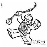 Venom Coloring Pages Lego Spiderman Marvel Spider Heroes Printable sketch template