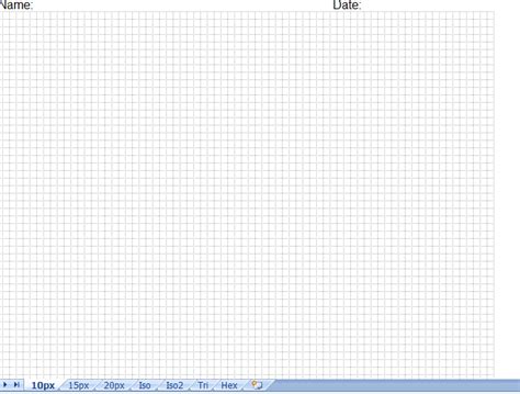 Graph Paper Excel Template