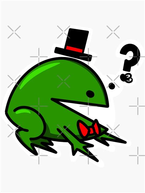 Frog Gentleman Sticker Sticker For Sale By Oddzy Redbubble