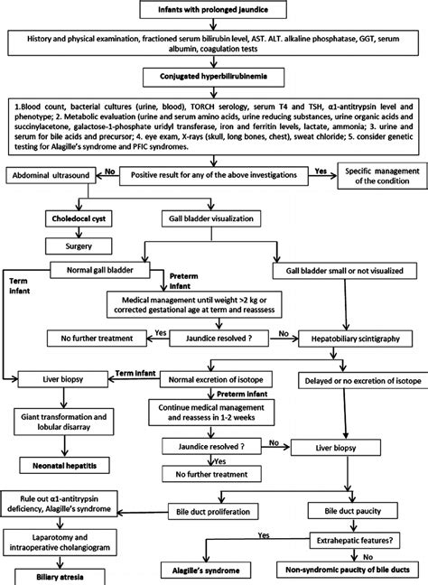 Flow Chart For The Management Of The Neonatal Cholestasis In Term And
