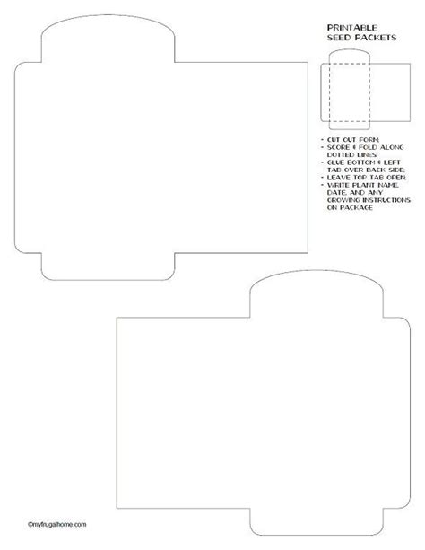 Blank Seed Packet Template Seed Packets Seed Packet Template