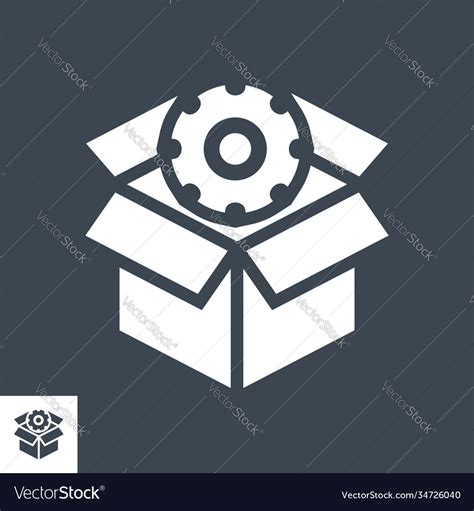 Seo Packages Glyph Icon Royalty Free Vector Image