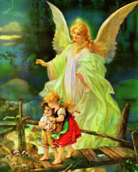 Guardian Angel Traditional Vintage Picture Poster Etsy Anjos Anjos
