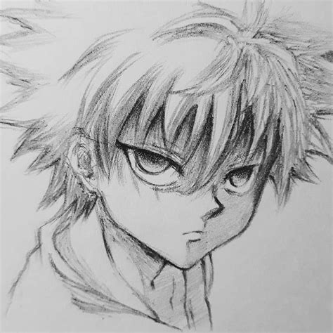 Killua Zoldyck Sketch Anime Drawing Styles Naruto Sketch Cool