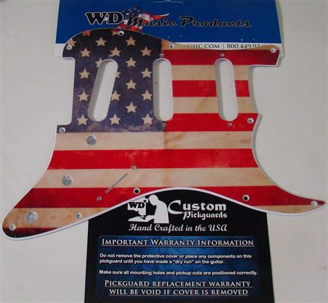 Vine american flag for strat style stormguitar. American Flag Relic SSS Pickguard for Fender Strat® Cut ...