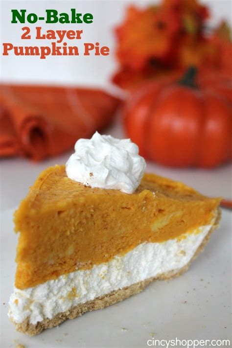 Scrape the sides of the bowl and gently fold in the cool whip. No Bake 2 Layer Pumpkin Pie Recipe - CincyShopper