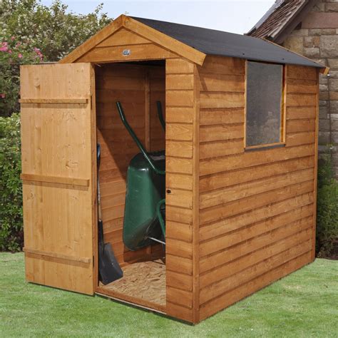 6x4 Apex Overlap Wooden Shed Base Included Departments Diy At Bandq