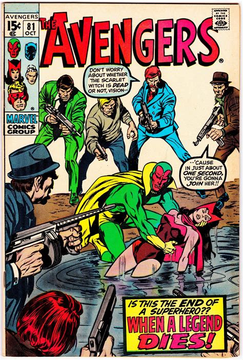 Avengers 81 1st Series 1963 October 1970 Marvel Comics Etsy Vision
